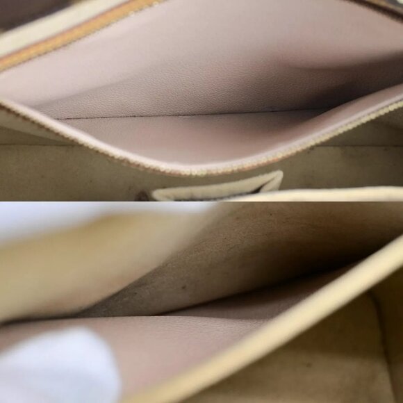 LOUIS VUITTON Logo Luco Shoulder Tote Bag Monogram Leather Brown - Picture 2 of 16